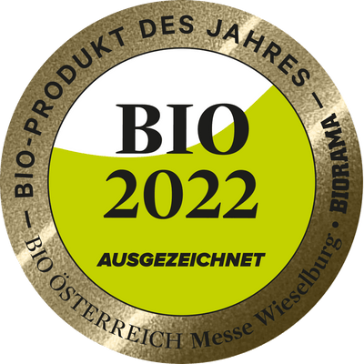 Logo Bio-Produkt des Jahres 2022 - Auszeichnung