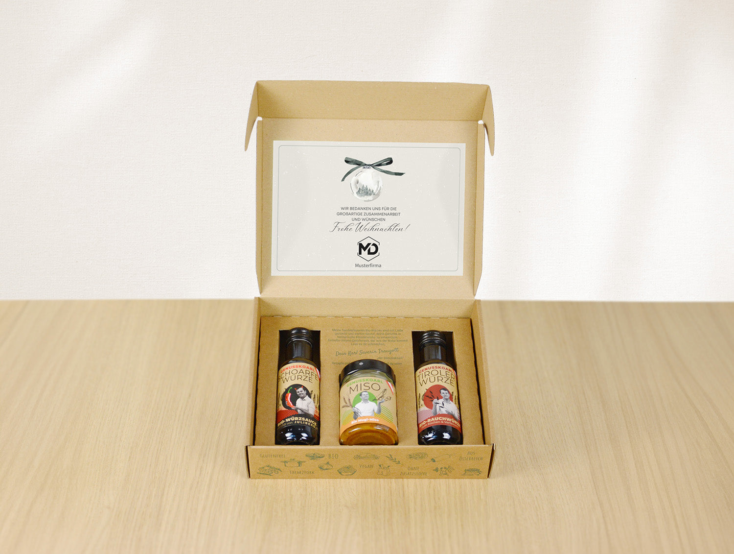 Geschenkset mit Firmeneindruck